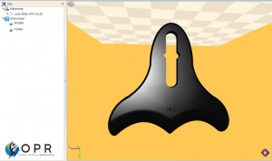 Pièce modélisée en 3D sur un logiciel CAO pour l'impression