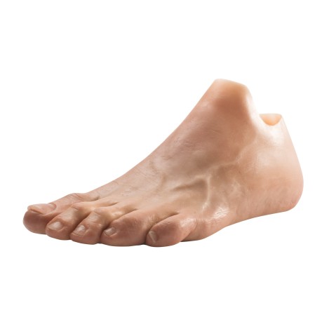 prothèse de pieds esthétique silicone haute définition pour agénésie. Fabriquée sur mesure par les orthoprothèsistes OPR, orthopédie en bretagne et en normandie
