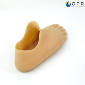 pied en silicone pour amputation partielle ou agénésie fabriqués pour les amputés du pied pour retrouver fonctionalité et esthétisme en bretagne et en normandie