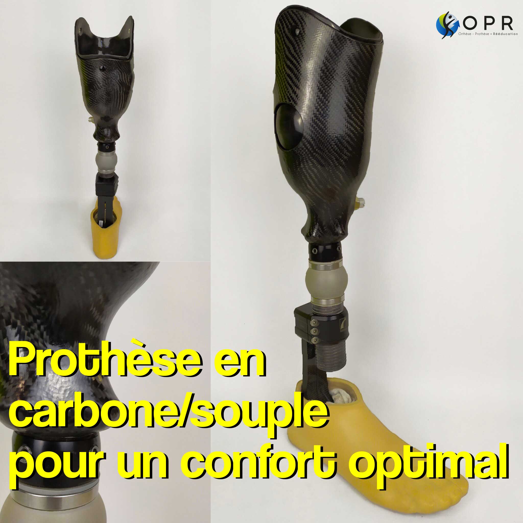 Livraison d’une prothèse en carbone double-fut